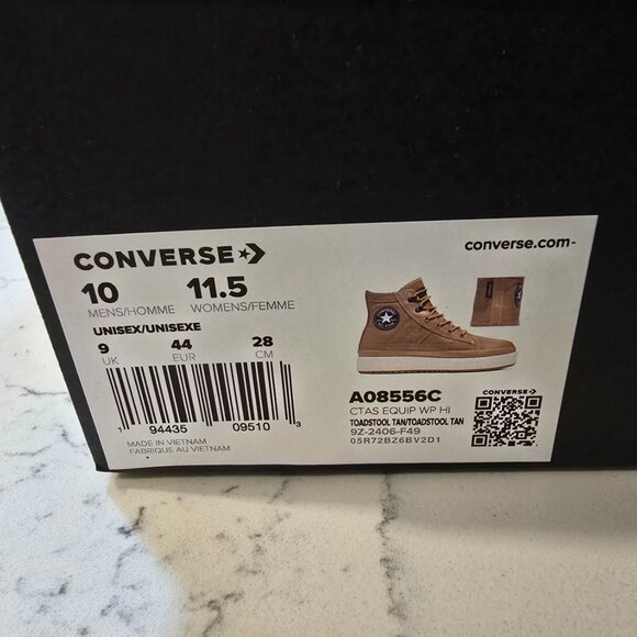 Converse Chuck Taylor All Star Equip Waterproof Hi Boots Brown A08556C Men SZ 10 - Picture 11 of 11